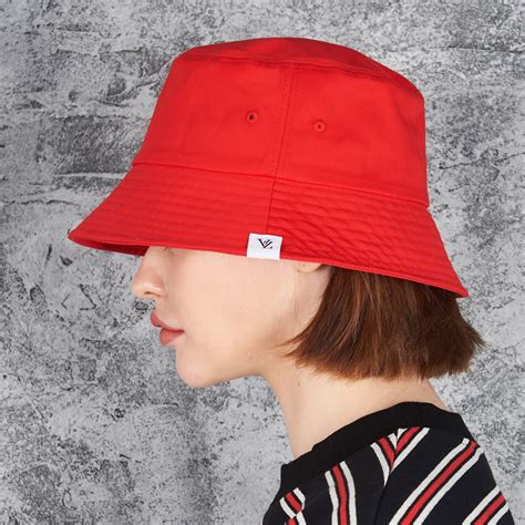 VARZAR Monogram Label Color Bucket Hat Red ファッション通販サイトNUGU