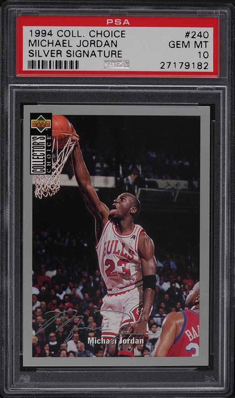 Collector S Choice Michael Jordan Silver Signature Psa