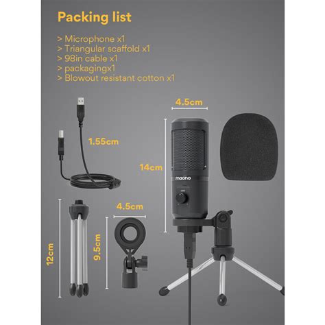 Maono AU PM461TR Portable USB Microphone Kit Aquapro