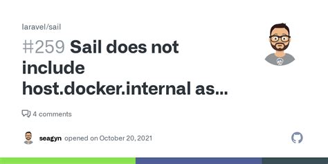 Sail Does Not Include Host Docker Internal As A Docker Run Parameter