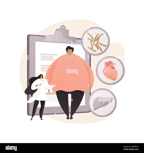 Obesity Health Problem Abstract Concept Vector Illustration Stock