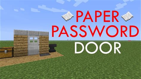 Minecraft 111 Redstone Tutorial Paper Password Door Youtube