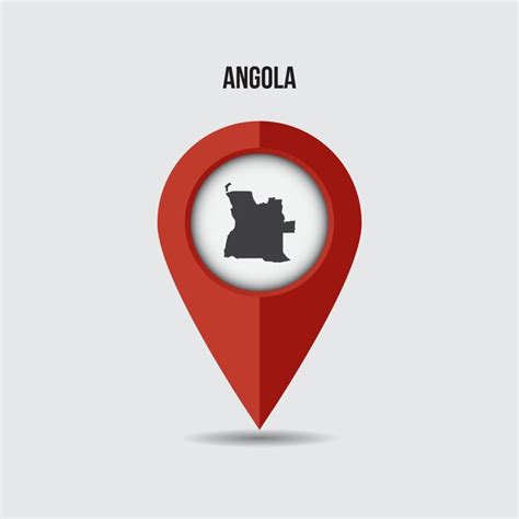 Mapa De Angola En El Pin De Ubicaci N Puntero D Con Mapa Aislado En