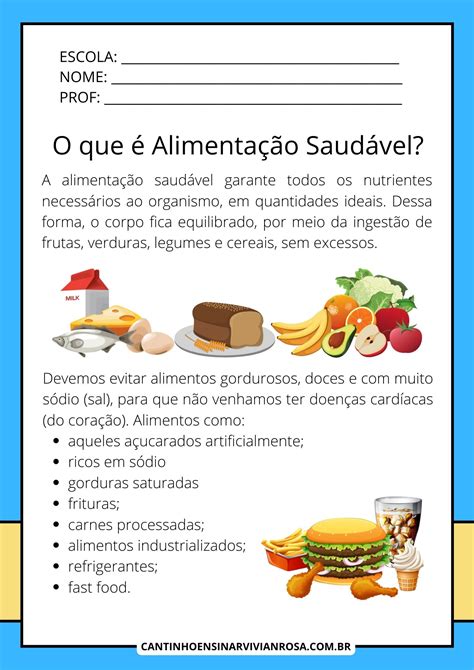 Atividades Sobre O Tema Alimentacao Saudavel Atividades Sobre O Tem