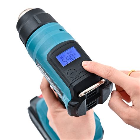 V Cordless Portable Electric Hot Air Gun LED Temperature Display Soldering Thermal Blower Heat