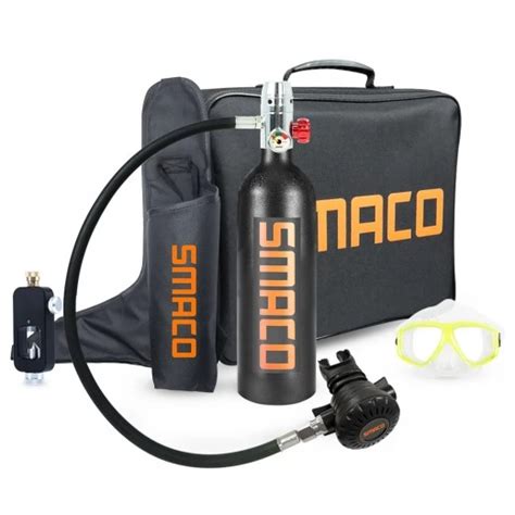 Smaco S400 1l Mini Scuba Diving Tank With Dot Certified 15 20 Minutes