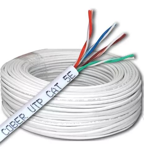 Metros Bobina Cable Utp Cat E Blanco Hilos Cctv Rj Mercadolibre