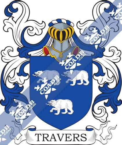 Travis Family Crest, Coat of Arms and Name History