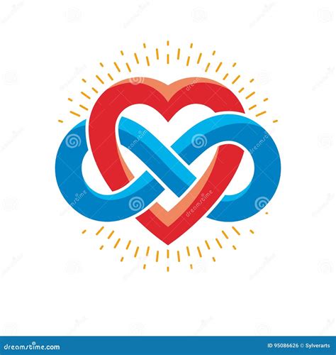 Everlasting Love Concept Vector Symbol Created With Infinity Lo Stock