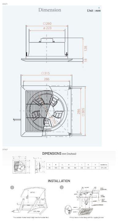 KDK Ceiling Mount Ventilating Fan 20cm 20CQT1 20TGQF Furniture