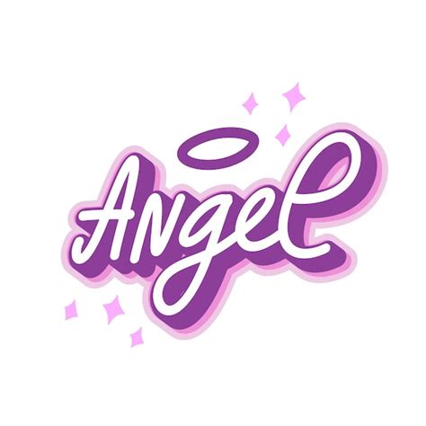 Premium Vector Retro Hipster Y2k Aesthetic Sticker Cute Lettering Angel