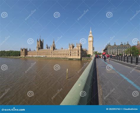 Houses Of Parliament And Westminster Bridge In London Editorial Stock