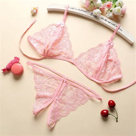 Jual Violet Lingerie Set Bra Dan G String Pakain Seksi Transparant Pita