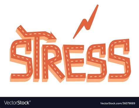 Word Stress In Cartoon Style Is Isolated Vector Image