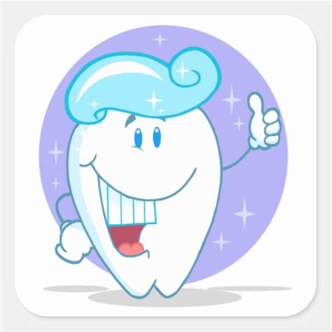 Cute Happy Clean Sparkling Tooth Cartoon Character Zazzle