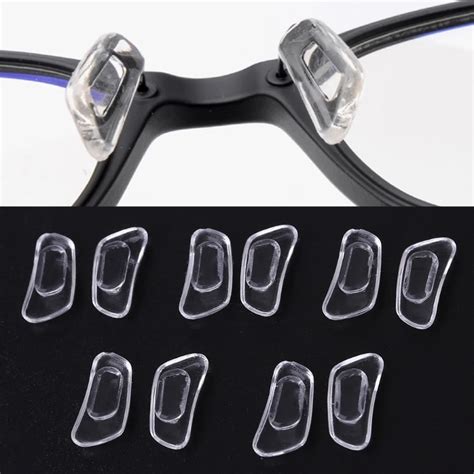 Hot New 5 Pairs Lot Inserted Bayonet Silicone Eyeglasses Soft Nose Pads Glasses Massage For Men