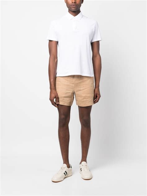 Polo Ralph Lauren Logo Patch Thigh Length Shorts Neutrals Farfetch