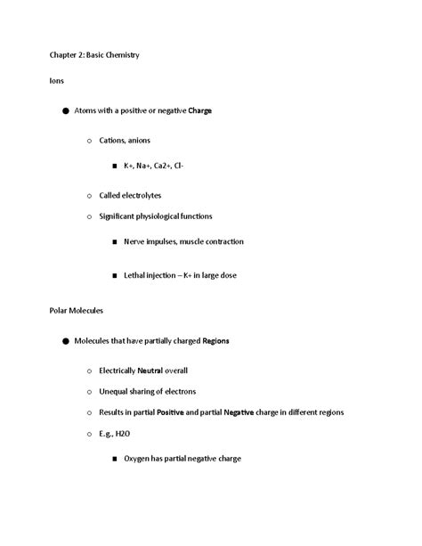 Ch Anatomy And Phys Notes From Professor Lea Carlson S Class They