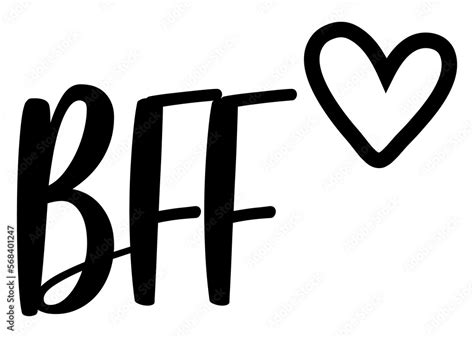 Letras De La Palabra Bff Con Corazón Best Friends Forever Stock