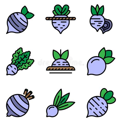 Sugar Beet Icon Outline Style Stock Vector Illustration Of Cooking