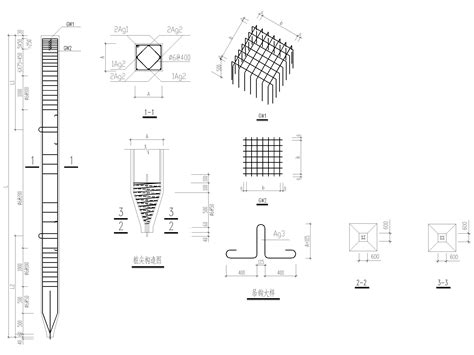 桩基础节点大样图（cad） 混凝土节点详图 筑龙结构设计论坛