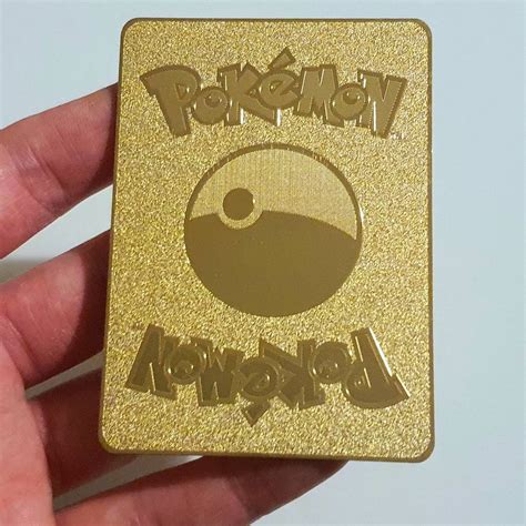 Pikachu Vmax Gold Pokemon Card Custom Metal Card Gx Etsy