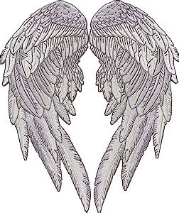 Amazon Silver Angel Wing Patches Saints Sinners Guardian