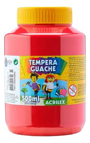 Pintura Gouache Ml Roja N Acrilex Mercadolibre