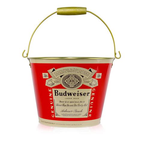 Budweiser Heritage Metal Beer Bucket In 2021 Beer Bucket Budweiser