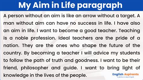 Paragraph On My Aim In Life 100 120 130 150 200 250 Words