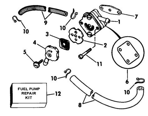 Evinrude Fuel Pump Parts For Hp E Slccs Outboard Motor