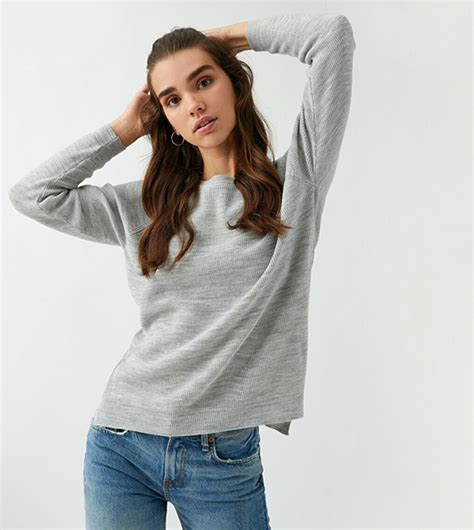 Buy Koton Solid Regular Fit Sweater In Grey 6thStreet Saudi Arabia