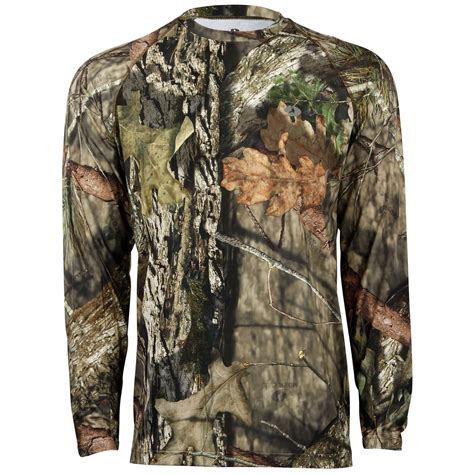 Mossy Oak Camo Long Sleeve Stretch Comfort Tech Hunting Tee For Men Ebay