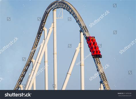 Abu Dhabi Uae 2/3/2014: Formula Rossa, The Fastest Roller Coaster In ...