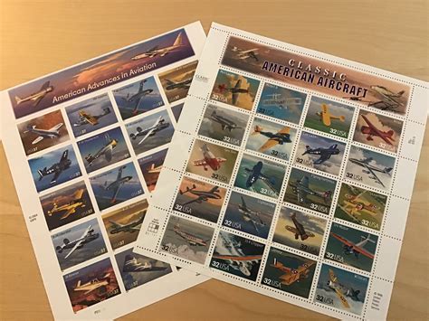 Unused Airplane Postage Stamps full sheet new 20 stamps | Etsy