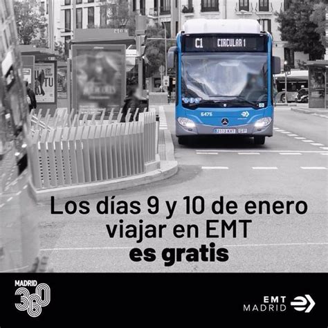 Viajar en autobuses de la EMT será gratis el lunes y el martes por la