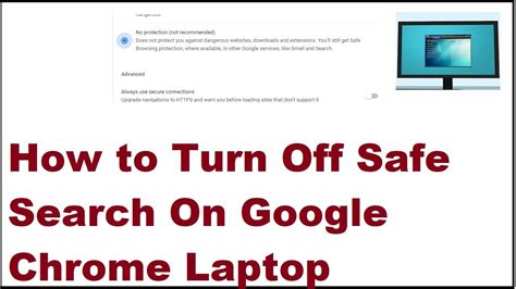 How To Turn Off Safe Search On Google Chrome Laptop Computer Youtube