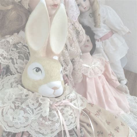 Doll Dollhouse Vintage Vintagetoy Retro Porcelain Bunny Angelic Aesthetic Creepy Cute