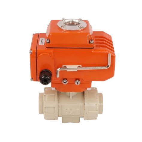 V Dc Electric Radiator Flow Control Ball Valve Pvc Pph Plastic Shut