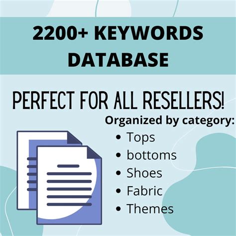 2200 Reseller Listing Keywords Seo Poshmark Depop Ebay Title Boost