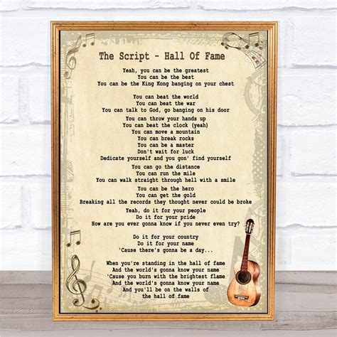 Hall Of Fame Lyrics Full Song