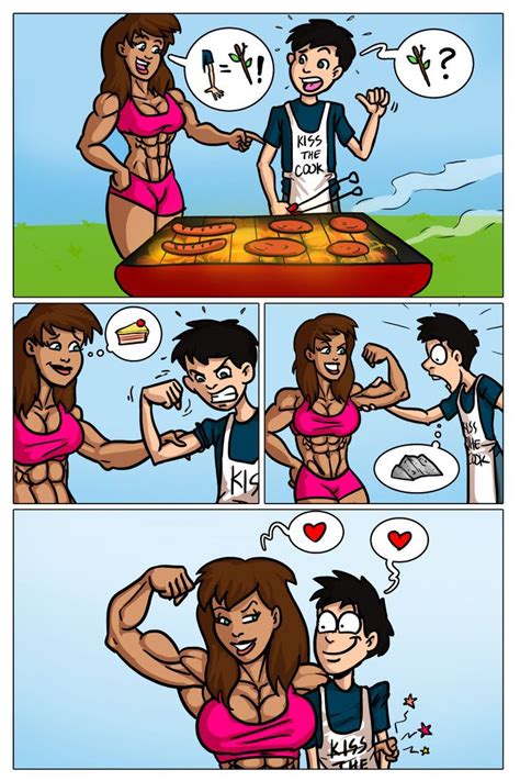 Fitness Funnies Female Cartoon Characters Workout Humor Funny