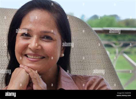 Portrait Of A Mature Woman Smiling Stock Photo Alamy