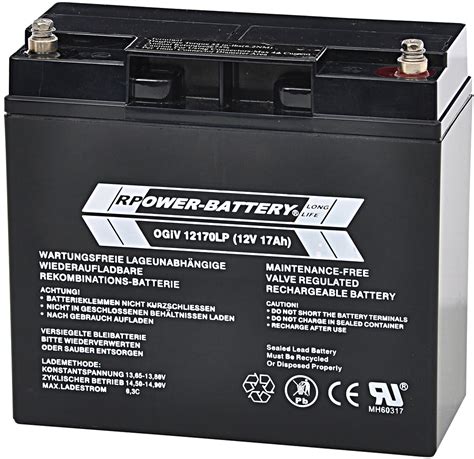 Аккумуляторная батарея RP-Technik Minicontrol MN OGIV 12V 17Ah (NLBA017 ...