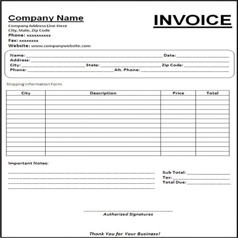Sponsorship Invoice Template Word Task List Templates