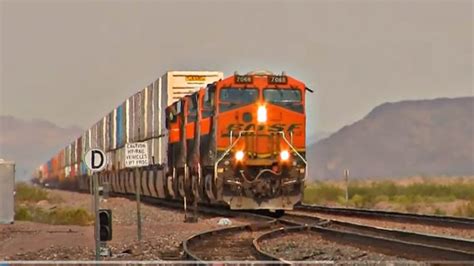 Bnsf Mega Intermodal Rolls Across The Mohave Desert Train Fanatics