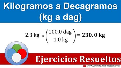 Kilogramos A Decagramos Kg A Dag Parte 2 Youtube