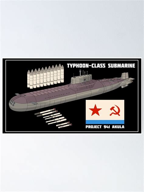 Russian Typhoon Class Submarine Diagram Navy Flag T Poster For Sale By Battlefield Redbubble