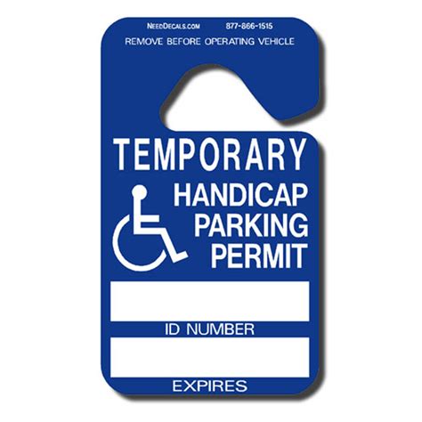 Handicap Hang Tag Parking Permits 25 Pack 49 97 Down To 18 50 Per 25 Pack Ready To Ship