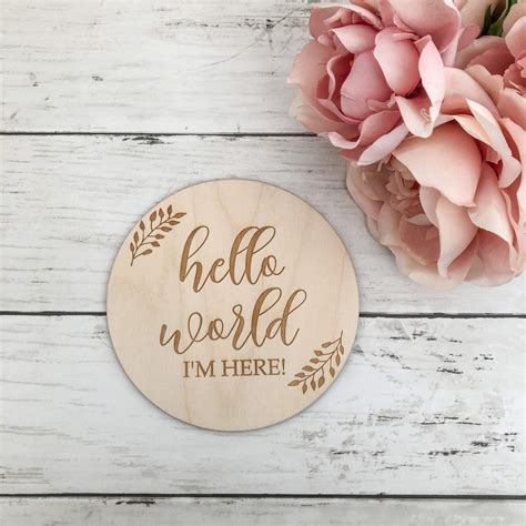 Buy Hello World I M Here Hello World Birth Announcement Sign Baby